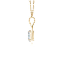 Lab-Grown Solitaire Oval Diamond Twist Bale Pendant