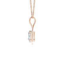 Lab-Grown Solitaire Oval Diamond Twist Bale Pendant