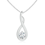 Load image into Gallery viewer, Lab-Grown Infinity Twist Diamond Solitaire Pendant
