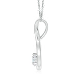 Load image into Gallery viewer, Lab-Grown Infinity Twist Diamond Solitaire Pendant
