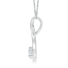 Lab-Grown Infinity Twist Diamond Solitaire Pendant