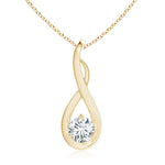 Load image into Gallery viewer, Lab-Grown Infinity Twist Diamond Solitaire Pendant

