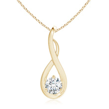 Lab-Grown Infinity Twist Diamond Solitaire Pendant