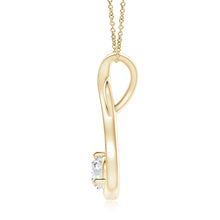 Lab-Grown Infinity Twist Diamond Solitaire Pendant