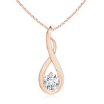 Load image into Gallery viewer, Lab-Grown Infinity Twist Diamond Solitaire Pendant
