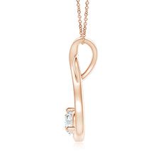 Lab-Grown Infinity Twist Diamond Solitaire Pendant