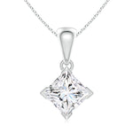 Load image into Gallery viewer, Lab-Grown Princess-Cut Diamond Solitaire Pendant
