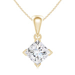 Load image into Gallery viewer, Lab-Grown Princess-Cut Diamond Solitaire Pendant

