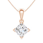 Load image into Gallery viewer, Lab-Grown Princess-Cut Diamond Solitaire Pendant
