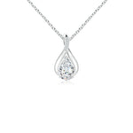 Load image into Gallery viewer, Pear Lab-Grown Diamond Infinity Twist Pendant with Accents
