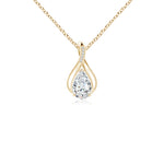 Load image into Gallery viewer, Pear Lab-Grown Diamond Infinity Twist Pendant with Accents
