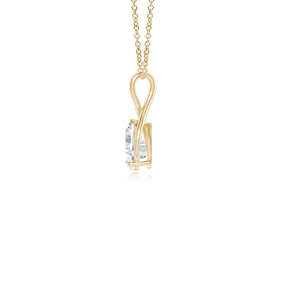 Pear Lab-Grown Diamond Infinity Twist Pendant with Accents