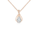 Load image into Gallery viewer, Pear Lab-Grown Diamond Infinity Twist Pendant with Accents
