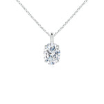 Load image into Gallery viewer, Lab-Grown Solitaire Oval Diamond Classic Pendant
