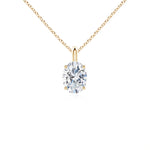 Load image into Gallery viewer, Lab-Grown Solitaire Oval Diamond Classic Pendant
