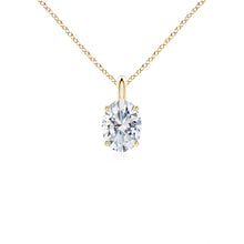 Lab-Grown Solitaire Oval Diamond Classic Pendant