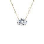 Load image into Gallery viewer, Lab-Grown East-West Oval Diamond Solitaire Pendant
