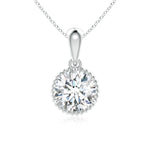 Load image into Gallery viewer, Lab-Grown Rope-Framed Claw-Set Diamond Solitaire Pendant
