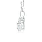 Load image into Gallery viewer, Round Lab-Grown Diamond Solitaire Pendant with Accent
