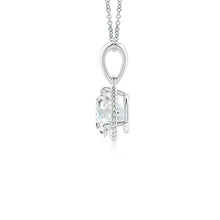 Lab-Grown Rope-Framed Claw-Set Diamond Solitaire Pendant