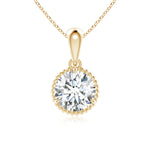 Load image into Gallery viewer, Lab-Grown Rope-Framed Claw-Set Diamond Solitaire Pendant
