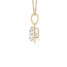 Lab-Grown Rope-Framed Claw-Set Diamond Solitaire Pendant