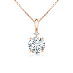 Load image into Gallery viewer, Round Lab-Grown Diamond Solitaire Pendant with Accent
