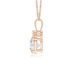 Load image into Gallery viewer, Round Lab-Grown Diamond Solitaire Pendant with Accent
