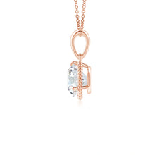 Lab-Grown Rope-Framed Claw-Set Diamond Solitaire Pendant