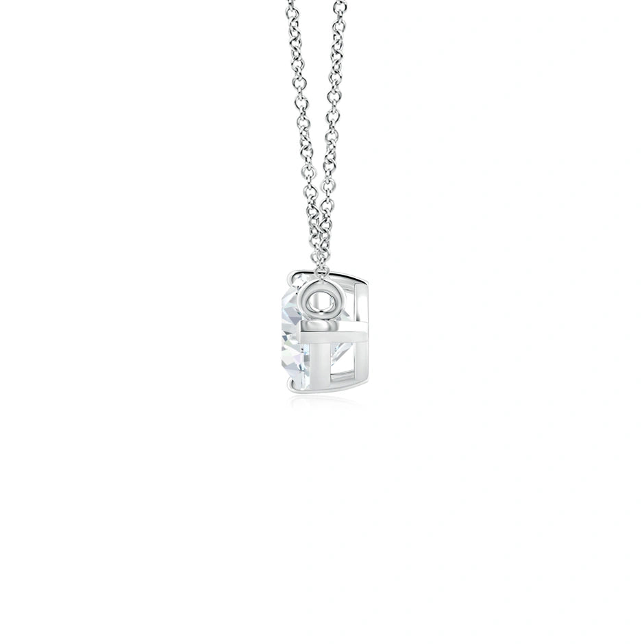 East-West Pear-Shaped Lab-Grown Diamond Solitaire Pendant