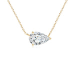 Load image into Gallery viewer, East-West Pear-Shaped Lab-Grown Diamond Solitaire Pendant
