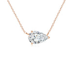 Load image into Gallery viewer, East-West Pear-Shaped Lab-Grown Diamond Solitaire Pendant
