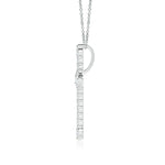 Load image into Gallery viewer, Lab-Grown Prong-Set Diamond Budded Cross Pendant
