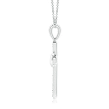 Lab-Grown Pave-Set Diamond Cross and Sideways Infinity Pendant
