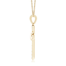 Lab-Grown Pave-Set Diamond Cross and Sideways Infinity Pendant