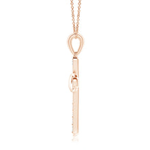 Lab-Grown Pave-Set Diamond Cross and Sideways Infinity Pendant
