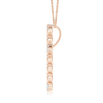 Load image into Gallery viewer, Lab-Grown Prong and Bar Set Diamond Cross Pendant
