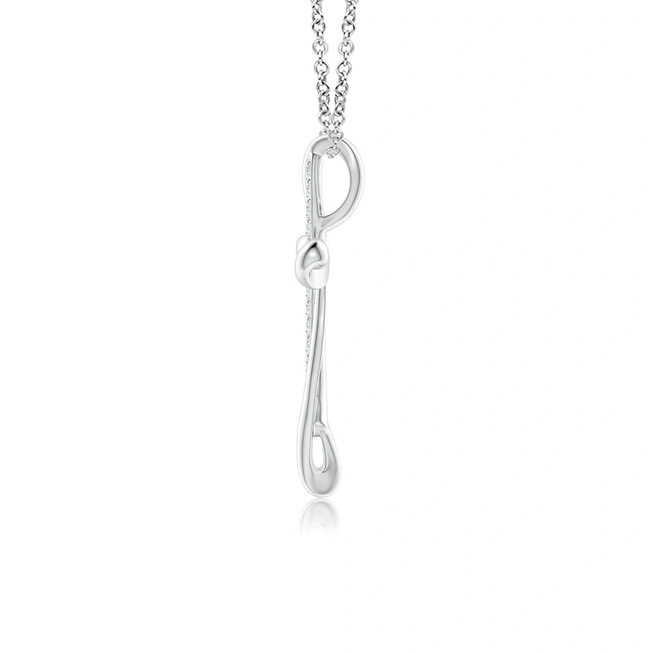Lab-Grown Diamond Ribbon Cross Pendant