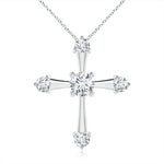 Load image into Gallery viewer, Lab-Grown Classic Diamond Budded Cross Pendant
