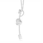 Load image into Gallery viewer, Lab-Grown Classic Diamond Budded Cross Pendant

