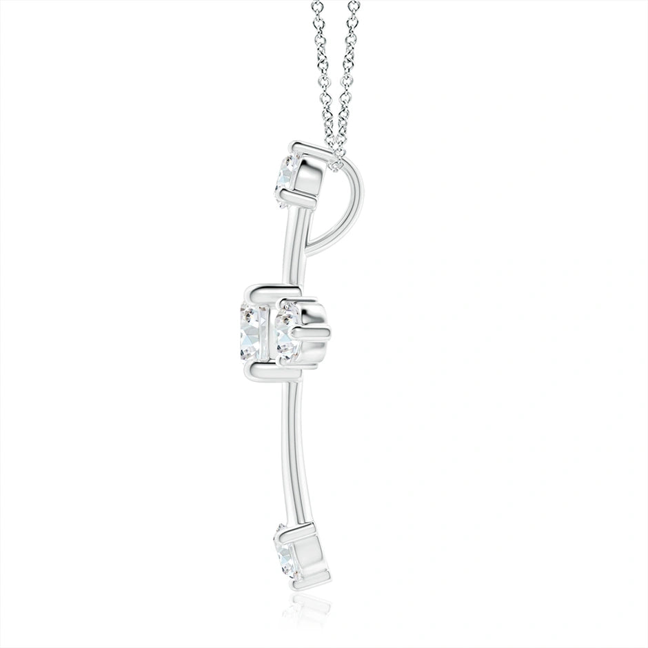 Lab-Grown Classic Diamond Budded Cross Pendant
