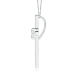 Load image into Gallery viewer, Prong-Set Round Lab-Grown Diamond Solitaire Cross Pendant
