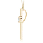 Load image into Gallery viewer, Prong-Set Round Lab-Grown Diamond Solitaire Cross Pendant
