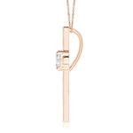 Load image into Gallery viewer, Prong-Set Round Lab-Grown Diamond Solitaire Cross Pendant
