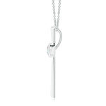 Load image into Gallery viewer, Bezel-Set Solitaire Round Lab-Grown Diamond Cross Pendant
