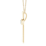 Load image into Gallery viewer, Bezel-Set Solitaire Round Lab-Grown Diamond Cross Pendant
