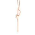 Load image into Gallery viewer, Bezel-Set Solitaire Round Lab-Grown Diamond Cross Pendant
