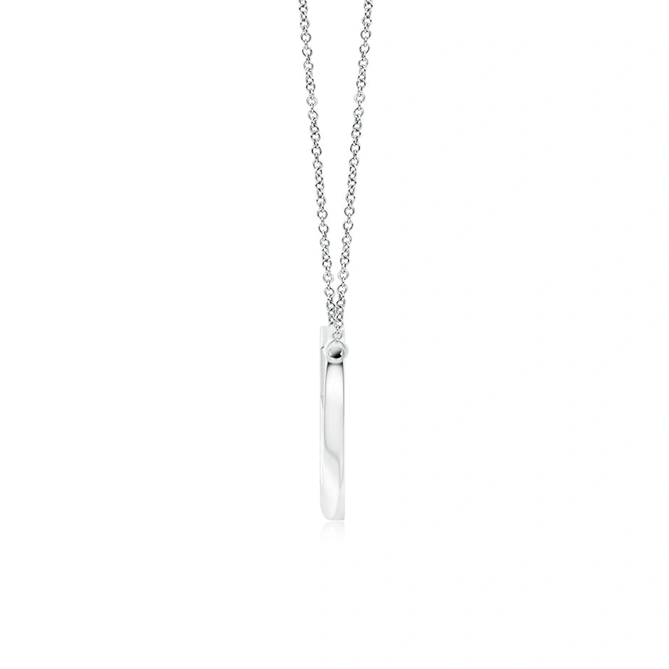 Lab-Grown Pave-Set Diamond Sideways Infinity Cross Pendant
