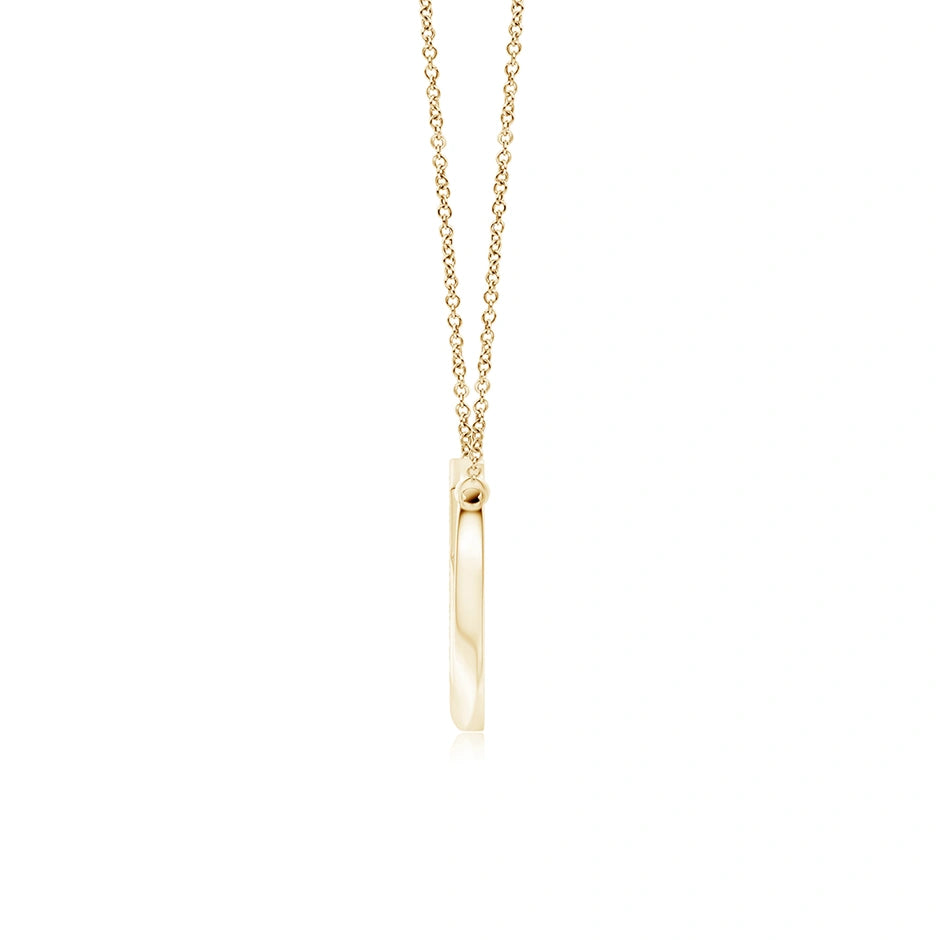 Lab-Grown Pave-Set Diamond Sideways Infinity Cross Pendant