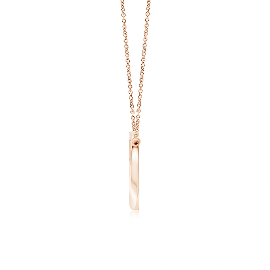 Lab-Grown Pave-Set Diamond Sideways Infinity Cross Pendant